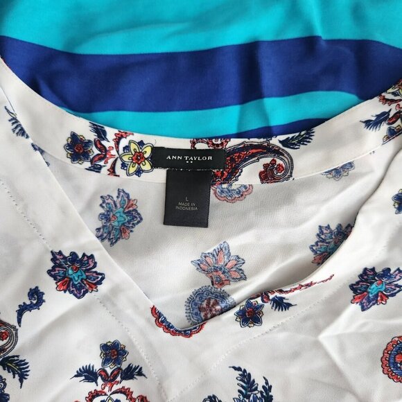 Ann Taylor Loose Flowy Tunic Blouse. Size Large - Picture 8 of 9